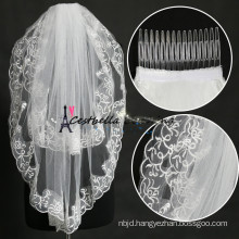 Wholesale Elegant Wedding Veil Lace With Comb 2 Layers Wedding Veil